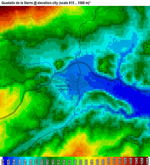 Guadalix de la Sierra elevation map