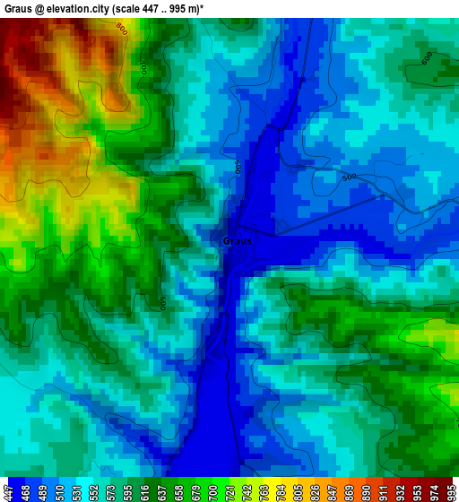 Graus elevation map