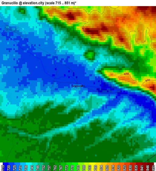 Granucillo elevation map