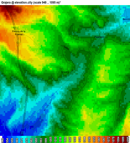 Grajera elevation map