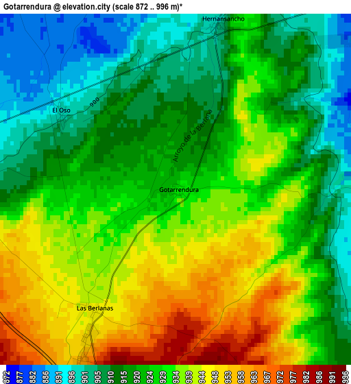 Gotarrendura elevation map