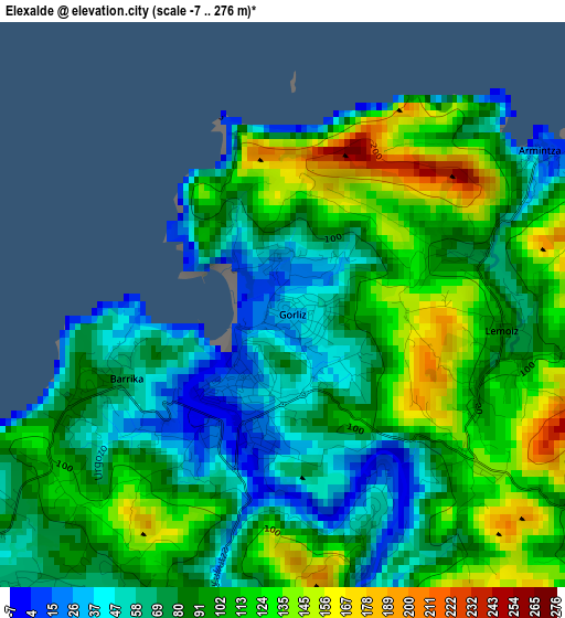 Elexalde elevation map