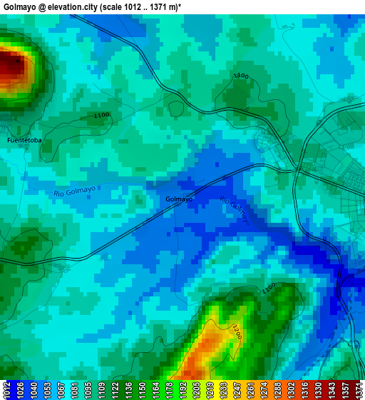 Golmayo elevation map