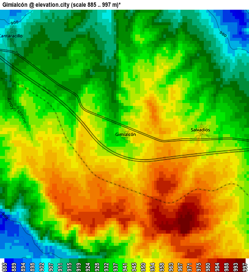 Gimialcón elevation map