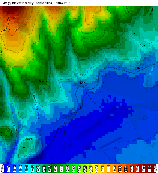 Ger elevation map