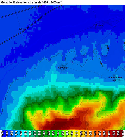 Gemuño elevation map