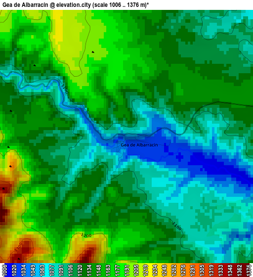 Gea de Albarracín elevation map