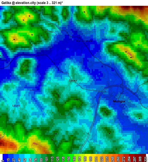 Gatika elevation map