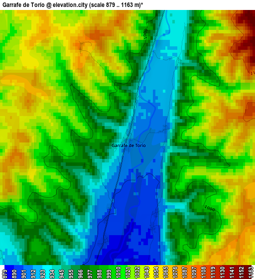 Garrafe de Torío elevation map