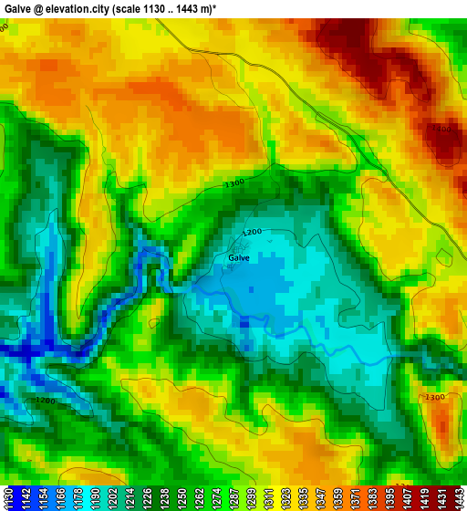 Galve elevation map