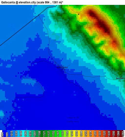 Gallocanta elevation map