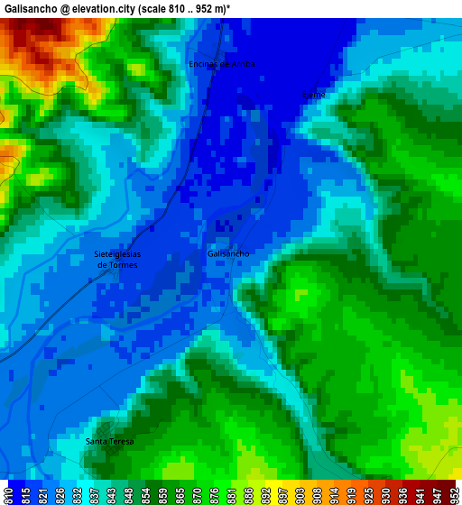 Galisancho elevation map