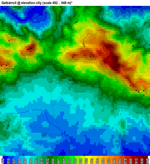 Galbárruli elevation map