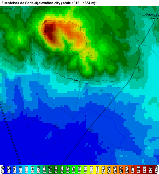 Fuentelsaz de Soria elevation map