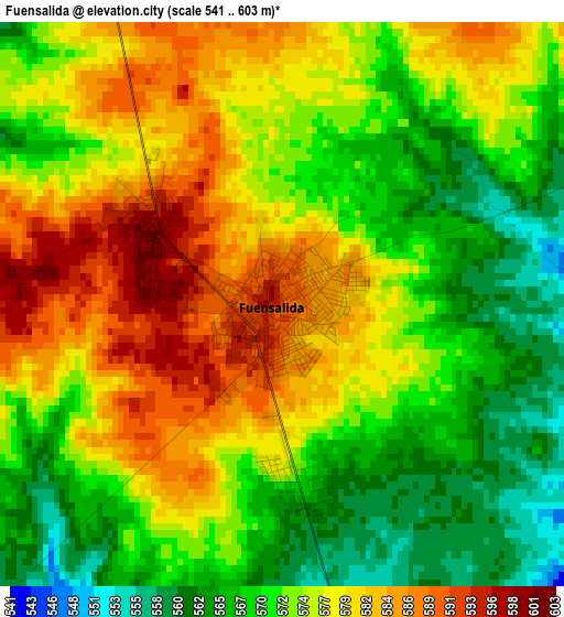 Fuensalida elevation map