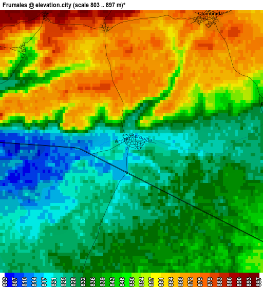 Frumales elevation map