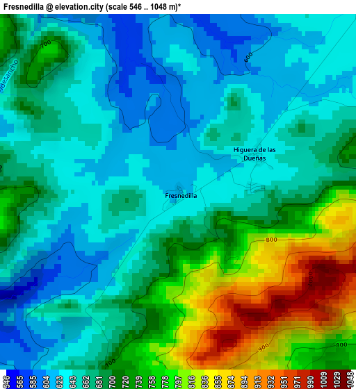 Fresnedilla elevation map