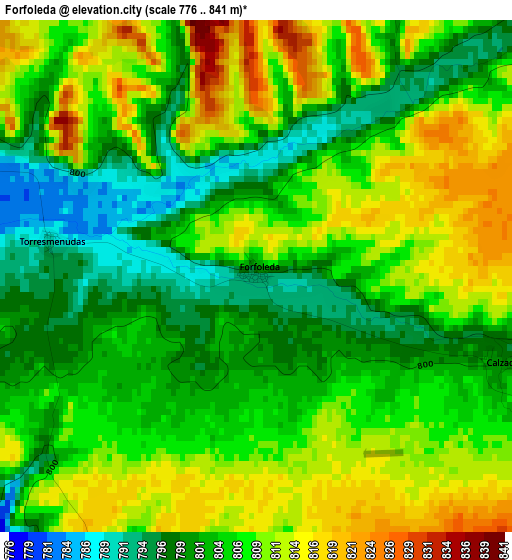 Forfoleda elevation map