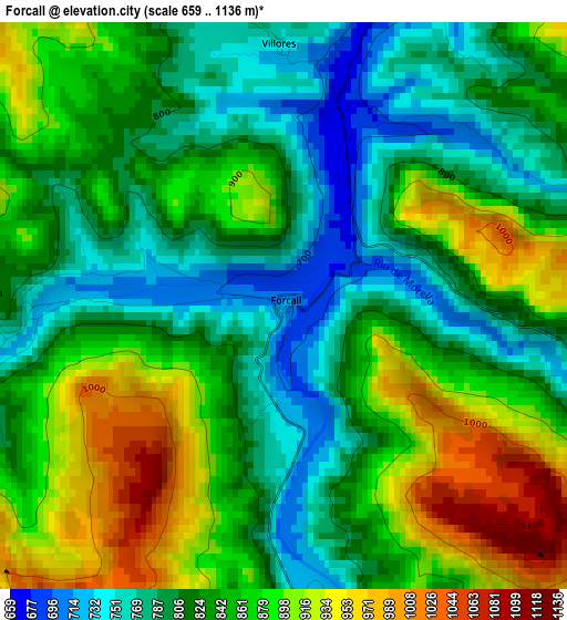 Forcall elevation map