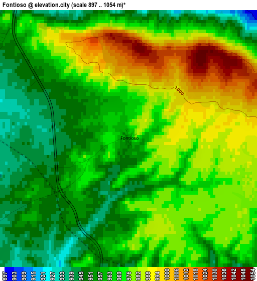 Fontioso elevation map