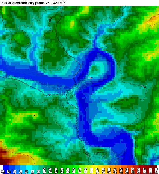 Flix elevation map