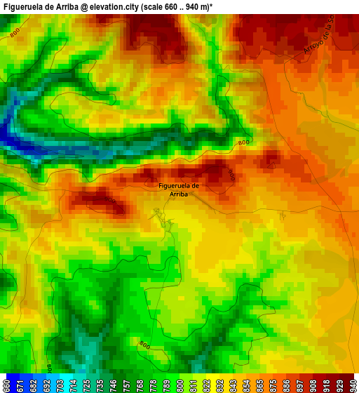 Figueruela de Arriba elevation map