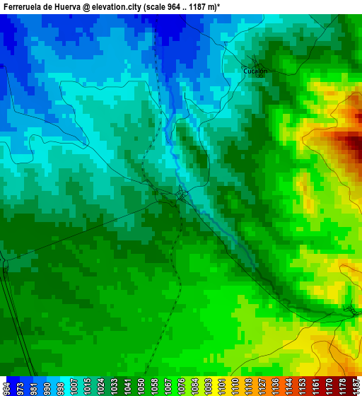 Ferreruela de Huerva elevation map