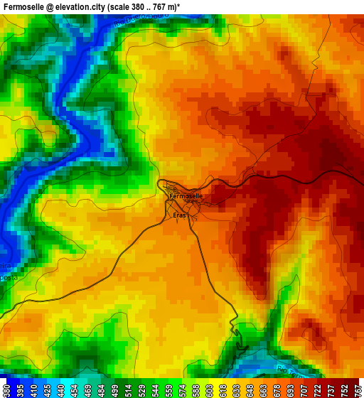 Fermoselle elevation map