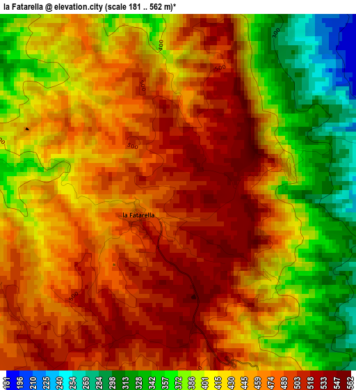 la Fatarella elevation map