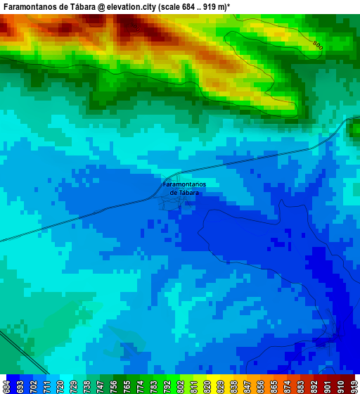 Faramontanos de Tábara elevation map