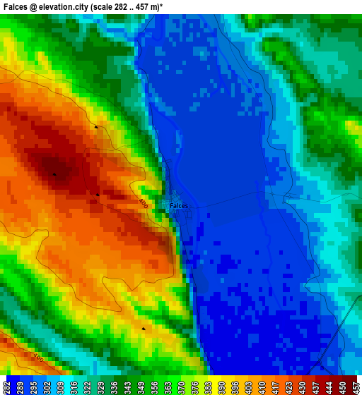 Falces elevation map