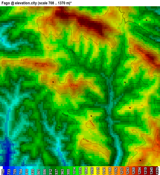 Fago elevation map