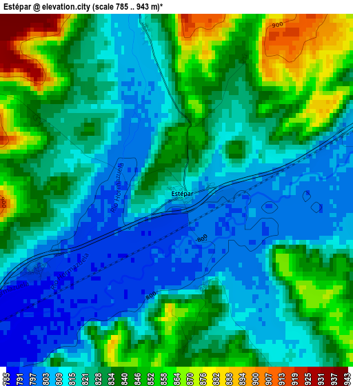 Estépar elevation map