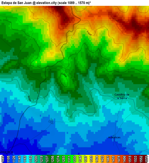 Estepa de San Juan elevation map