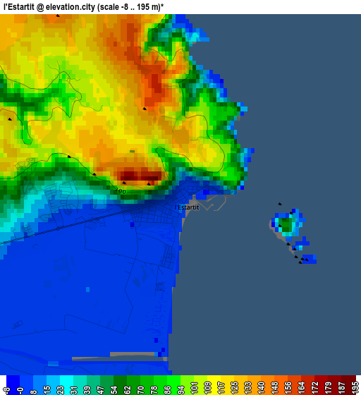 l'Estartit elevation map