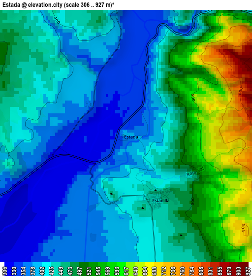 Estada elevation map