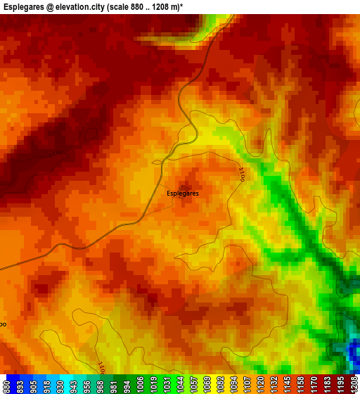 Esplegares elevation map