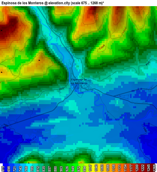 Espinosa de los Monteros elevation map