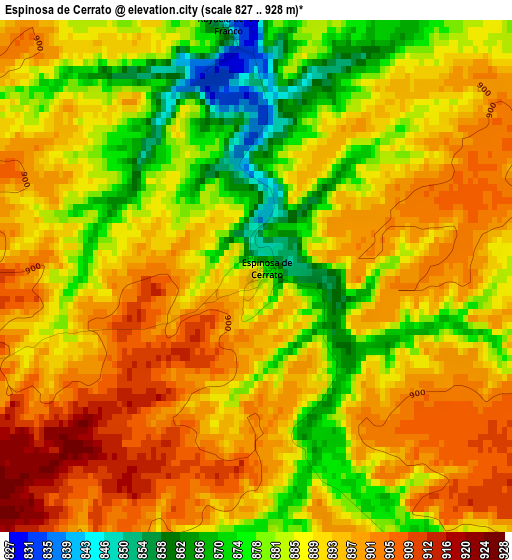 Espinosa de Cerrato elevation map