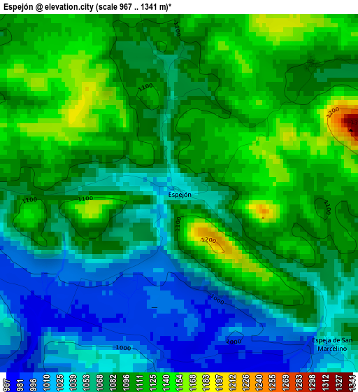 Espejón elevation map