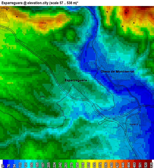 Esparreguera elevation map