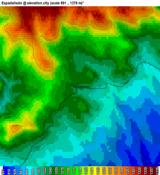 Espadañedo elevation map