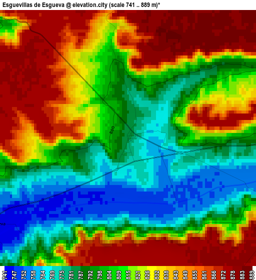 Esguevillas de Esgueva elevation map