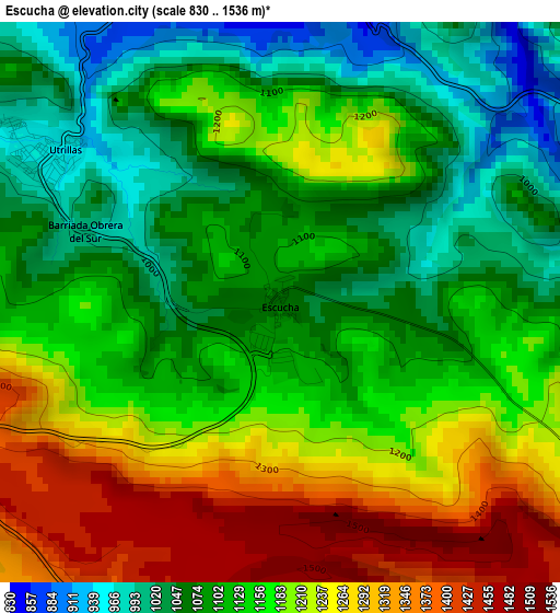 Escucha elevation map