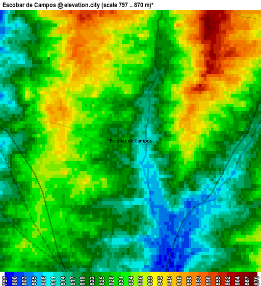 Escobar de Campos elevation map