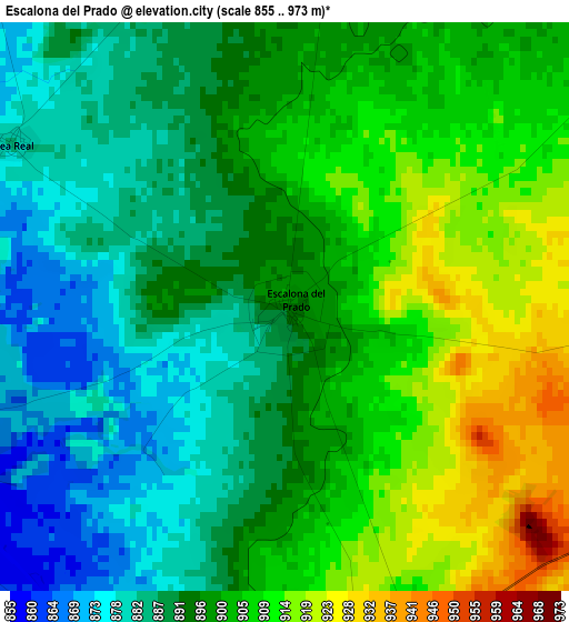 Escalona del Prado elevation map