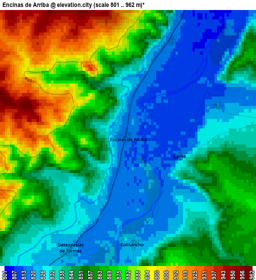 Encinas de Arriba elevation map