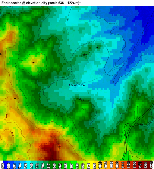 Encinacorba elevation map