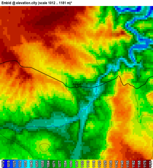 Embid elevation map