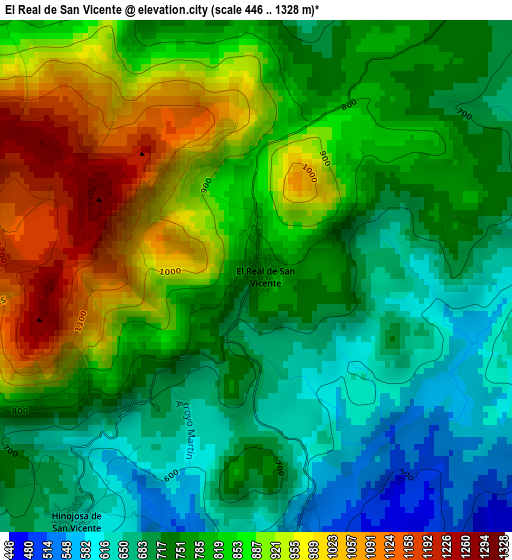 El Real de San Vicente elevation map